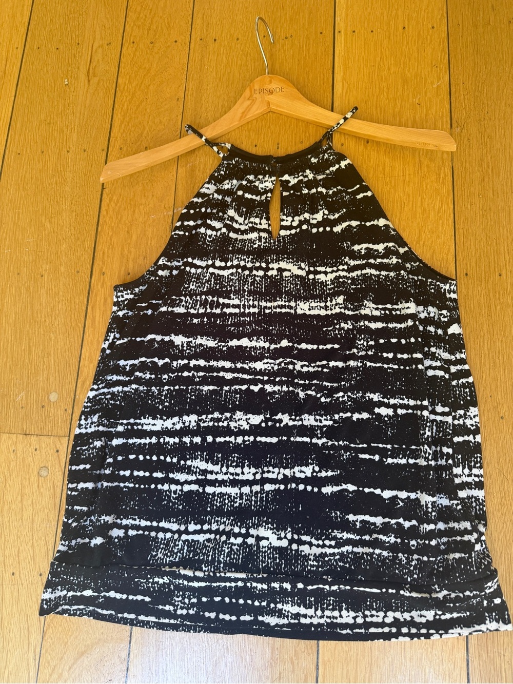 Ann Taylor Black & White Halter Tank Top - Women's